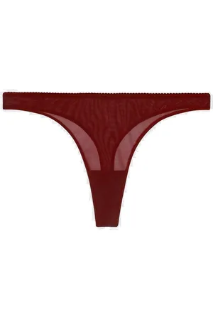 Understatement Mesh Thong Burgundy