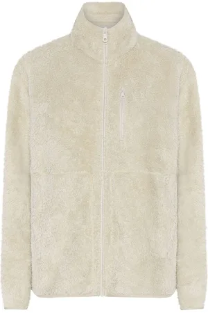 GIRLFRIEND COLLECTIVE Recycled Fleece Jacket, Full Zip Beige