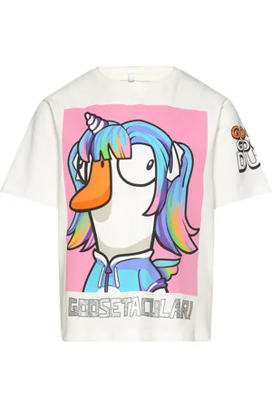 NAME IT Nkfasanne Gooseduck Ss Nreg Top Box Bfu White