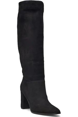 Ralph Lauren Artizan Suede Tall Boot Black