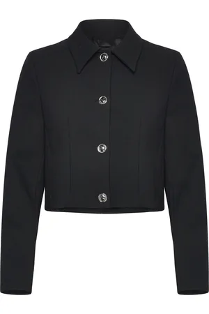 MANGO Butt D Cropped Jacket Black