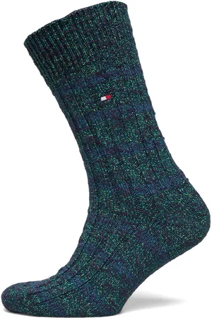 Tommy Hilfiger Th Men Sock 1P Special Mouline Stripe Green