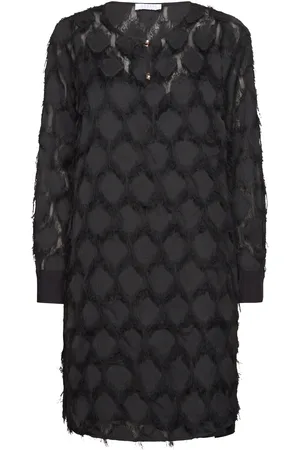 Coster Copenhagen Dress In Fluffy Lace Black