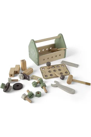 Dantoy Tool Box Wood In Gift Box 26 Parts Patterned
