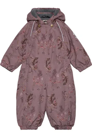 Mikk-Line Polyester Baby Suit - Aop Floral Purple