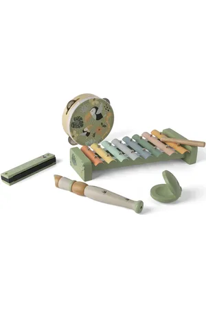 Dantoy Multi Music Set Wooden In Gift Box 5 Parts Patterned
