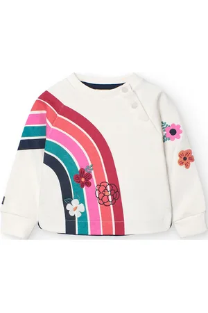 Boboli Fleece Sweatshirt For Baby Girl -Bci White