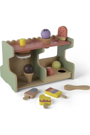 Dantoy Ice Cream Shop Wood In Gift Box 12 Parts Patterned