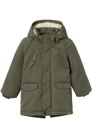 Lil Atelier Nmmgodo Padded Long Jacket Lil Khaki