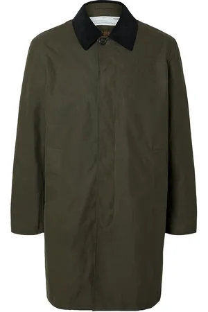 SELECTED Slhwalter Waxed Cotton Coat Khaki