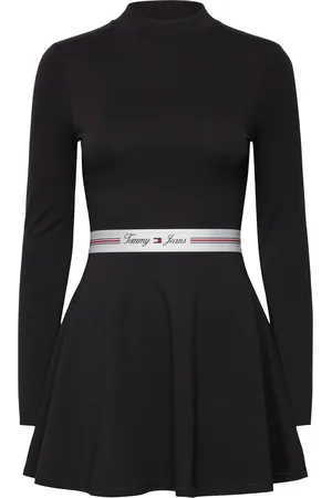 Tommy Hilfiger Tjw Taping Mocknck Fit&Flare Ext Black