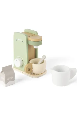 Dantoy Coffee Machine Wood In Gift Box 5 Parts Patterned