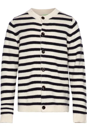 FUB Striped Cardigan Navy