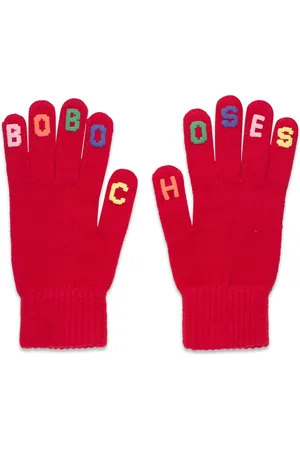 Bobo Choses Knitted Gloves Red