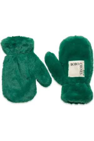 Bobo Choses B.c Furry Mittens Green