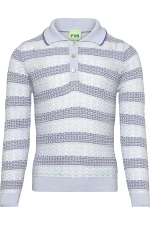 FUB Pointelle Polo Blue