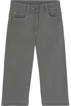 Boboli Denim Stretch Trousers For Girl -Bci Grey
