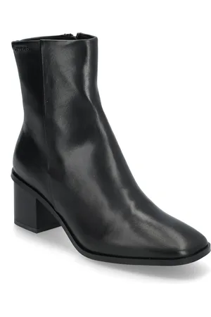 Calvin Klein Heel Ankle Boot 50 W/Ml Lth Black
