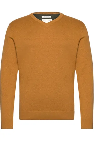TOM TAILOR Basic V-Neck Knit Yellow