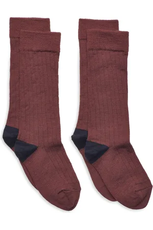 FUB 2-Pack Knee Stockings Burgundy