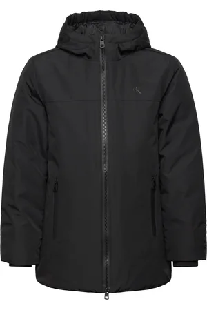 Calvin Klein Nylon Technical Hooded Jacket Black