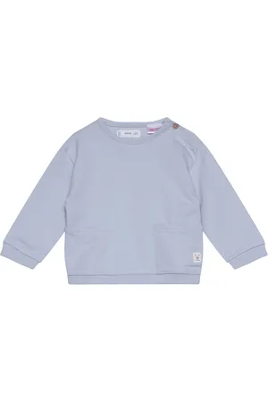 MANGO Cotton Sweatshirt With Pockets Blue