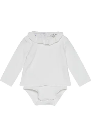 MANGO Ruffled Cotton Body White
