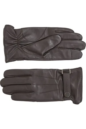 Calvin Klein Leather Rivet Gloves Black