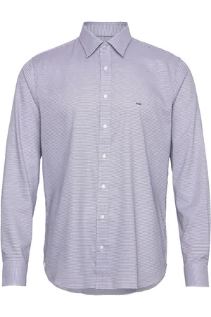 Michael Kors Modern Check Slim Shirt Blue