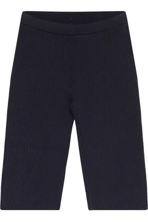 MANGO Ribbed Trousers Navy