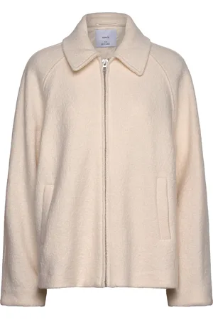 MANGO Wool Jacket With Pockets Cream