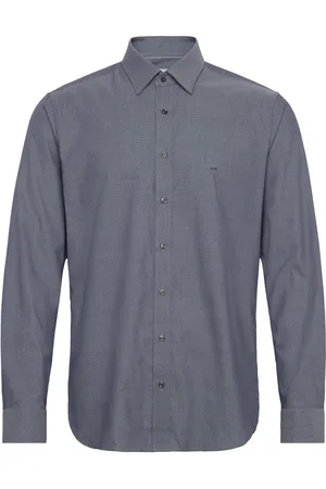 Michael Kors Fine Dobby Slim Shirt Navy