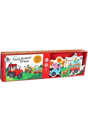 Globe Learning Trains - Farm Animals Red