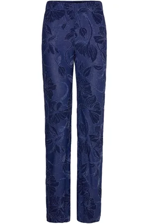 STINE GOYA Elasticated Straight Long Pants, 22 Blue