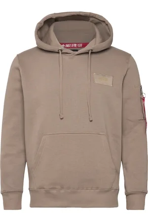 Alpha Industries Back Print Hoody Beige