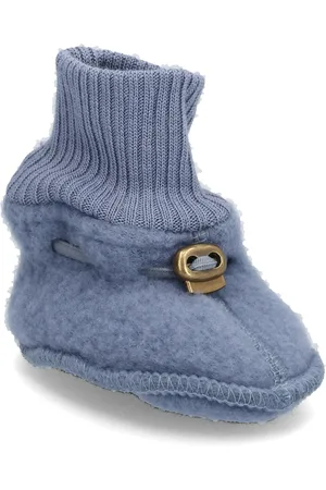 Mikk-Line Wool Footies Blue