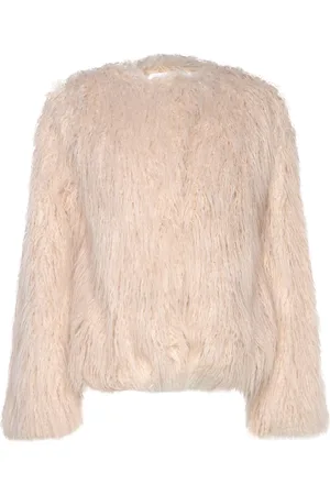 By Malina Manda Faux Fur Jacket Cream