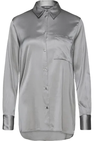 Mos Mosh Mmlinda Satin Shirt Grey