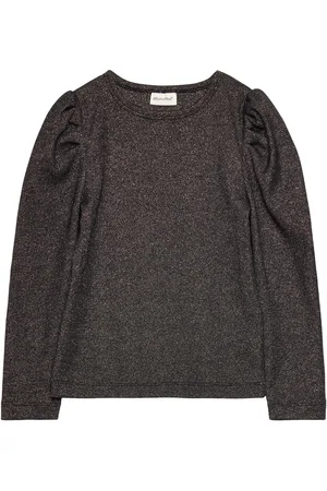 Minymo T-Shirt Ls Glitter Rib Black