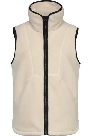 Casall High Collar Pile Vest White