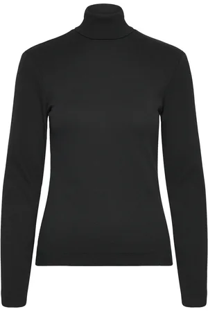 GANT Slim Rib Turtleneck Black