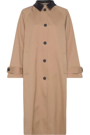 GANT Leather Collar Car Coat Beige