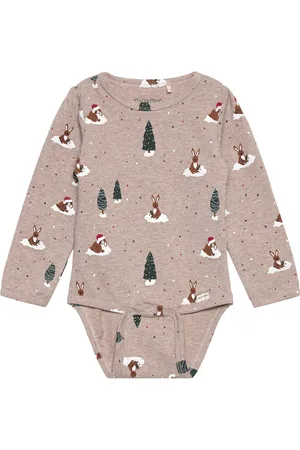 Minymo Body Ls Aop Beige