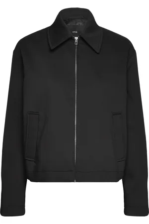 MANGO Cotton Jacket With Shirt Collar Black