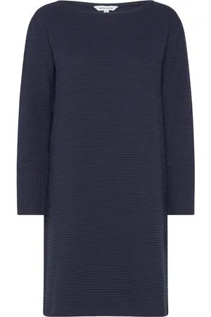 TOM TAILOR Structured Jersey Dress Navy