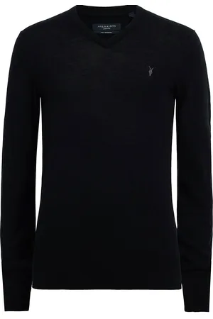 AllSaints Mode Merino Vneck Black