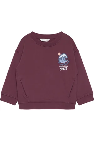 MANGO Side-Pocket Sweatshirt Burgundy