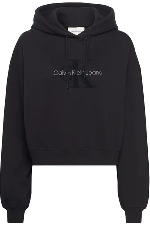 Calvin Klein Chenille Monologo Hoodie Black
