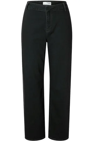 SELECTED Slfmellie Mw Wide Jeans Black