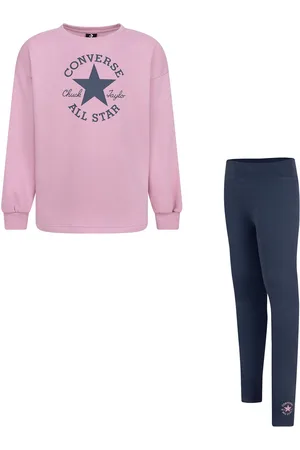 Converse Crewneck And Leggings Set Pink